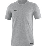 CAMISETA JAKO PREMIUM BASICS MANGA CORTA, GRIS CLARO MELANGE HOMBRE.