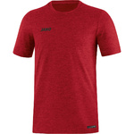 CAMISETA JAKO PREMIUM BASICS MANGA CORTA, ROJA MELANGE HOMBRE. 