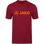 CAMISETA JAKO PROMO, BURDEOS-NARANJA NEÓN HOMBRE.