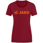 CAMISETA JAKO PROMO, BURDEOS-NARANJA NEÓN MUJER.