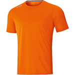 CAMISETA JAKO RUN 2.0 MANGA CORTA, NARANJA NEÓN HOMBRE.