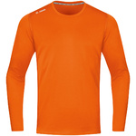 CAMISETA JAKO RUN 2.0 MANGA LARGA, NARANJA NEÓN HOMBRE.