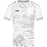 CAMISETA JAKO TROPICANA MANGA CORTA, BLANCA-PLATA HOMBRE.