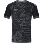 CAMISETA JAKO TROPICANA MANGA CORTA, NEGRA-ANTRACITA HOMBRE.