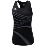 CAMISETA SIN MANGAS ERIMA RACING SINGLET, NEGRA MUJER.