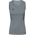 CAMISETA TIRANTES JAKO CHALLENGE, GRIS PIEDRA-NEGRA MUJER.