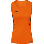 CAMISETA TIRANTES JAKO CHALLENGE, NARANJA-NEGRA MUJER.