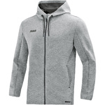 CHAQUETA CHÁNDAL JAKO PREMIUM BASICS, GRIS CLARO MELANGE HOMBRE.