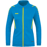 CHAQUETA CHÁNDAL POLIÉSTER JAKO CHALLENGE, AZUL JAKO-AMARILLO NEÓN MUJER.