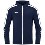 CHAQUETA CON CAPUCHA JAKO POWER, MARINO-BLANCA HOMBRE.