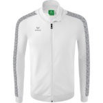 CHAQUETA ERIMA ESSENTIAL TEAM TRACK TOP, BLANCA-GRIS HOMBRE.