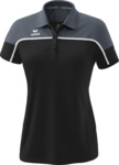 ERIMA CHANGE POLO-SHIRT, BLACK GREY-SLATE GREY-WHITE WOMEN.