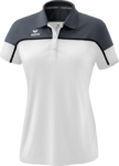 ERIMA CHANGE POLO-SHIRT, WHITE-SLATE GREY-BLACK WOMEN.