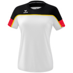 ERIMA CHANGE SHORT SLEEVE T-SHIRT, WHITE-BLACK-RED WOMEN.