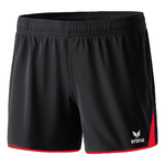 ERIMA CLASSIC 5-C SHORTS, NEGRO-ROJO MUJER.