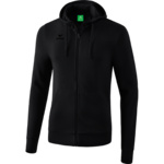 ERIMA HOODED SWEAT JACKET, BLACK KIDS.