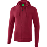 ERIMA HOODED SWEAT JACKET, BORDEAUX MEN.