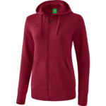 ERIMA HOODED SWEAT JACKET, BORDEAUX WOMEN.