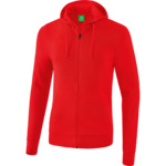 ERIMA HOODED SWEAT JACKET, RED KIDS.