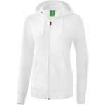 ERIMA HOODED SWEAT JACKET, WHITE WOMEN.