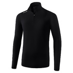 ERIMA NECK JUMPER LONG SLEEVE POLO, BLACK MEN.