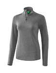 ERIMA NECK JUMPER LONG SLEEVE POLO, GREY MARL WOMEN.