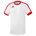 ERIMA RETRO STAR CAMISETA MANGA CORTA BLANCA-ROJA, UNISEX.