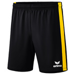 ERIMA RETRO STAR SHORTS, NEGRO-AMARILLO HOMBRE.