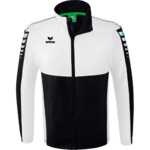 ERIMA SIX WINGS JACKET WITH DETACHABLE SLEEVES, BLACK-WHITE MEN.