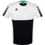 ERIMA SIX WINGS JERSEY SHORT SLEEVE, BLACK-WHITE KIDS.