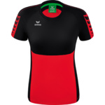 ERIMA SIX WINGS JERSEY SHORT SLEEVE, RED-BLACK WOMEN.