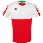 ERIMA SIX WINGS JERSEY SHORT SLEEVE, RED-WHITE KIDS.