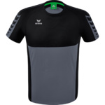 ERIMA SIX WINGS JERSEY SHORT SLEEVE, SLATE GREY-BLACK KIDS.