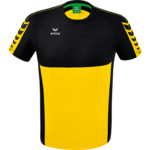 ERIMA SIX WINGS JERSEY SHORT SLEEVE, YELLOW-BLACK KIDS.