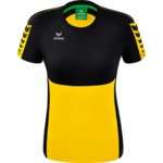 ERIMA SIX WINGS JERSEY SHORT SLEEVE, YELLOW-BLACK WOMEN.