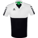 ERIMA SIX WINGS POLO-SHIRT, BLACK-WHITE MEN.