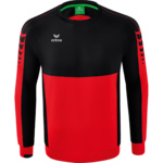 ERIMA SIX WINGS SWEATSHIRT, RED-BLACK KIDS.