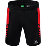 ERIMA SIX WINGS WORKER SHORTS, BLACK-RED KIDS.