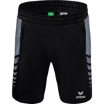 ERIMA SIX WINGS WORKER SHORTS, BLACK-SLATE GREY KIDS.