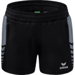 ERIMA SIX WINGS WORKER SHORTS, BLACK-SLATE GREY WOMEN.