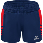 ERIMA SIX WINGS WORKER SHORTS, NEW NAVY-RED WOMEN.