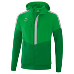 ERIMA SQUAD CHAQUETA CON CAPUCHA, VERDE-ESMERALDA-PLATA HOMBRE/UNISEX.