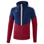 ERIMA SQUAD HOODY, NAVY-BORDEAUX-SILVER MEN.