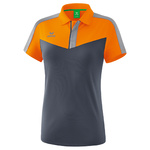 ERIMA SQUAD POLO, GRIS PIZARRA-GRIS-NARANJA MUJER.