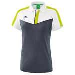 ERIMA SQUAD POLO-SHIRT, WHITE-SLATE GREY-LIME WOMEN.