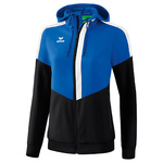 ERIMA SQUAD TRACK TOP JACKET WITH HOOD, ROYAL-BLACK-WHITE WOMEN.