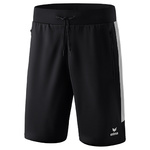 ERIMA SQUAD WORKER SHORTS, BLACK-SILVER GREY KIDS.