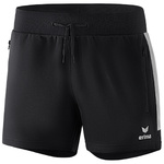 ERIMA SQUAD WORKER SHORTS, BLACK-SILVER GREY WOMEN.