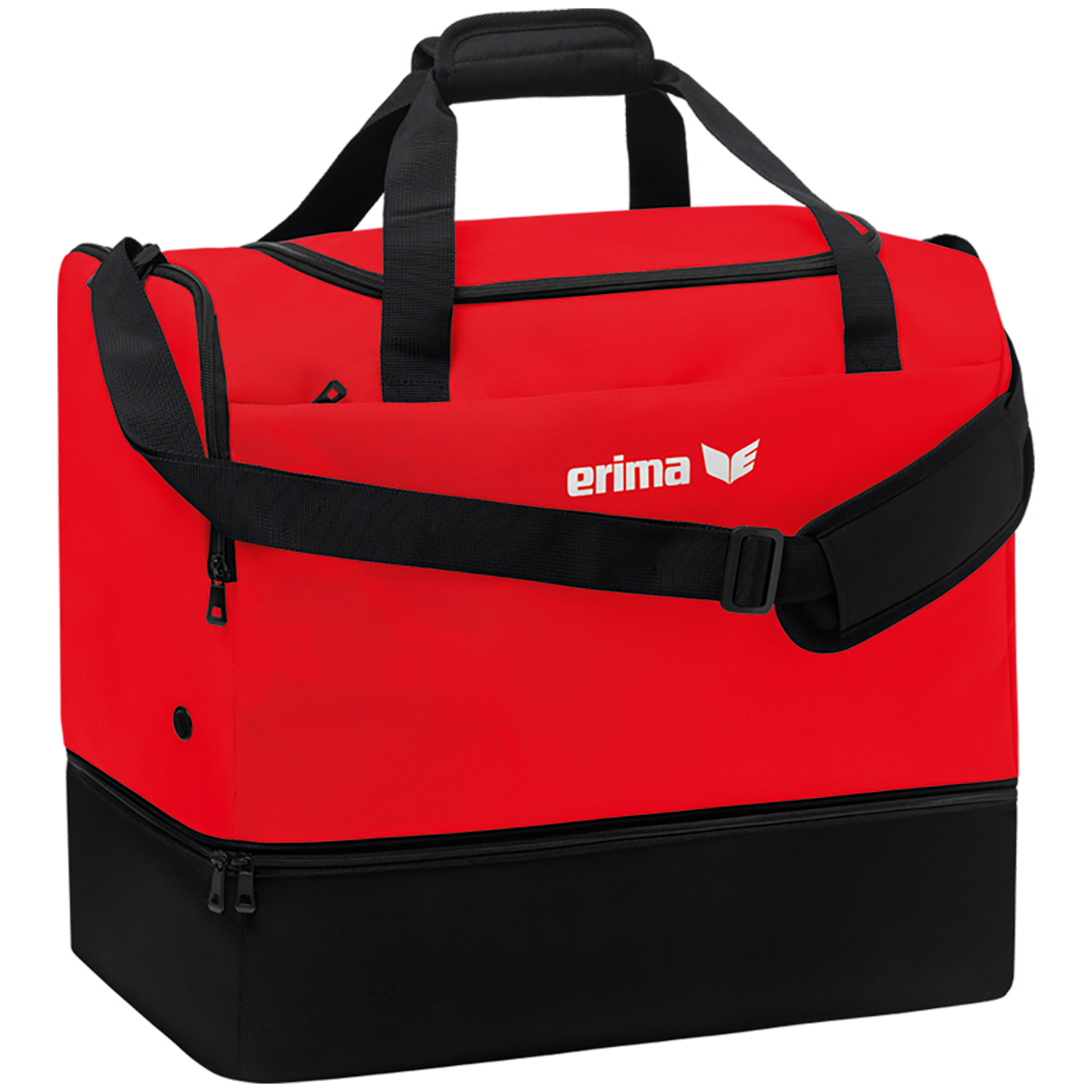 ERIMA TEAM SPORTS BAG WITH BOTTOM COMPARTMENT, RED.