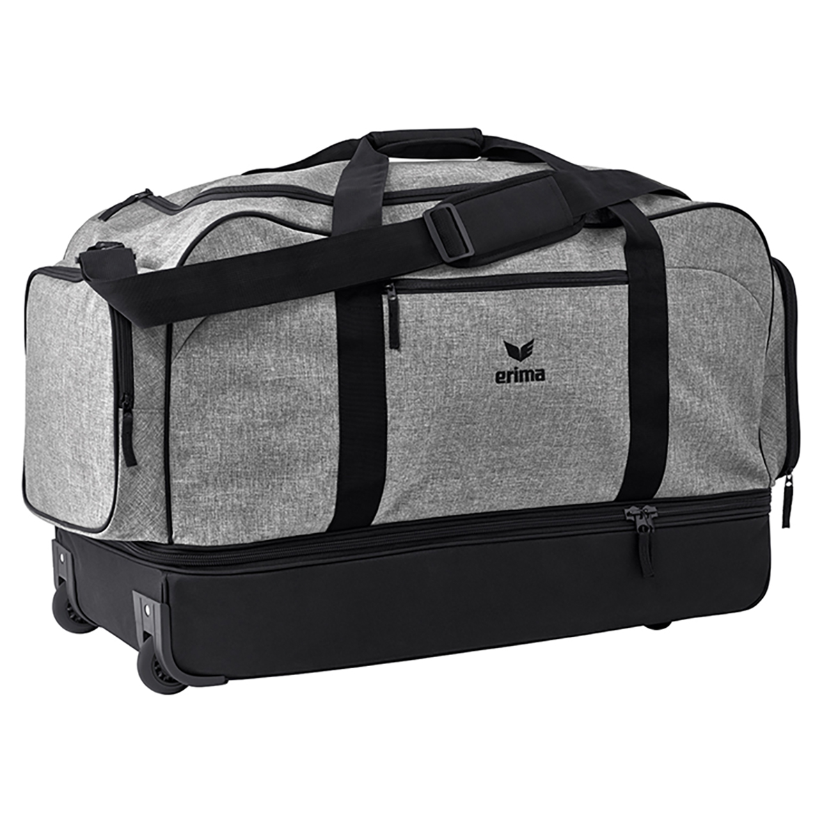 ERIMA TRAVEL LINE WHEELED BAG WITH  BOTTOM COMPARTMENT.